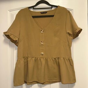 SHEIN Size M Work Blouse Tan - Never Worn